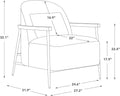 Ivory Faux Sherpa Armchair With Metallic Framework