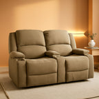 wall hugger sofa oatmeal power double recliner 67 inch RV