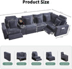 reclining sectional sofa grey power modular corduroy