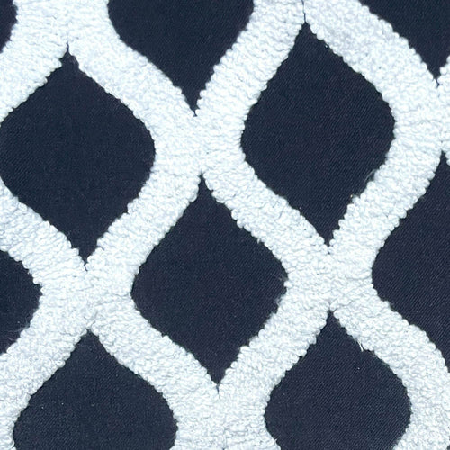 Black and white throw pillow double-sided jewel design handmade in USA multiple sizes.