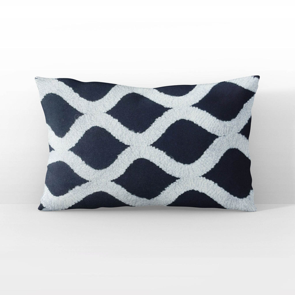 Dark Jewels Luxury Throw Pillow in Black and White