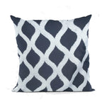 Black and white throw pillow rayon polyester blend with hypoallergenic polyfill insert.