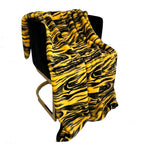 Faux fur throw blanket ultra-soft yellow luxury blanket in multiple sizes for any space.