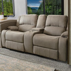 wall hugger sofa oatmeal power double recliner 67 inch RV