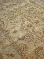 Oushak area rug Canvello hand knotted ivory 6x9 Indian