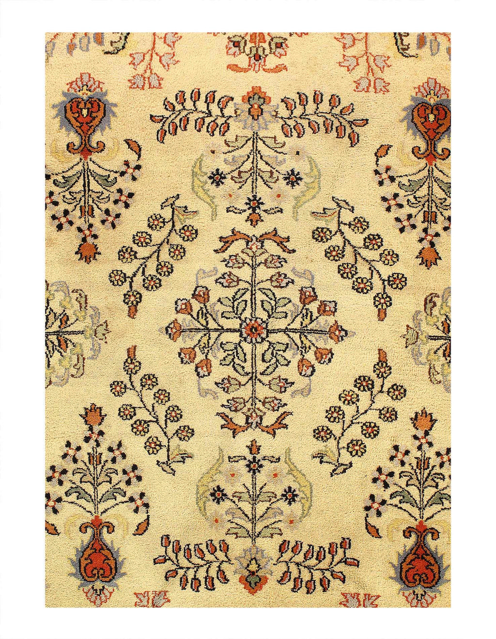 Canvello Fine Hand Knotted Silkroad Kashan design Round Rug - 8' X 8'