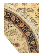 8 foot round area rug Canvello Kashan hand knotted beige