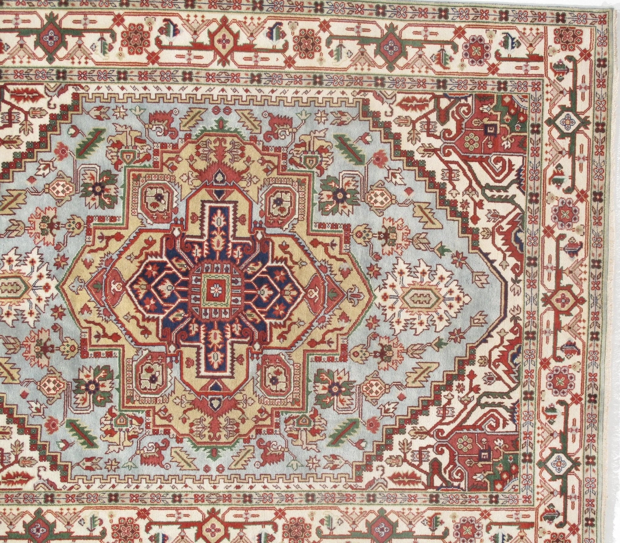 Canvello Light Blue Serapi Design Rug - 9' X 12'