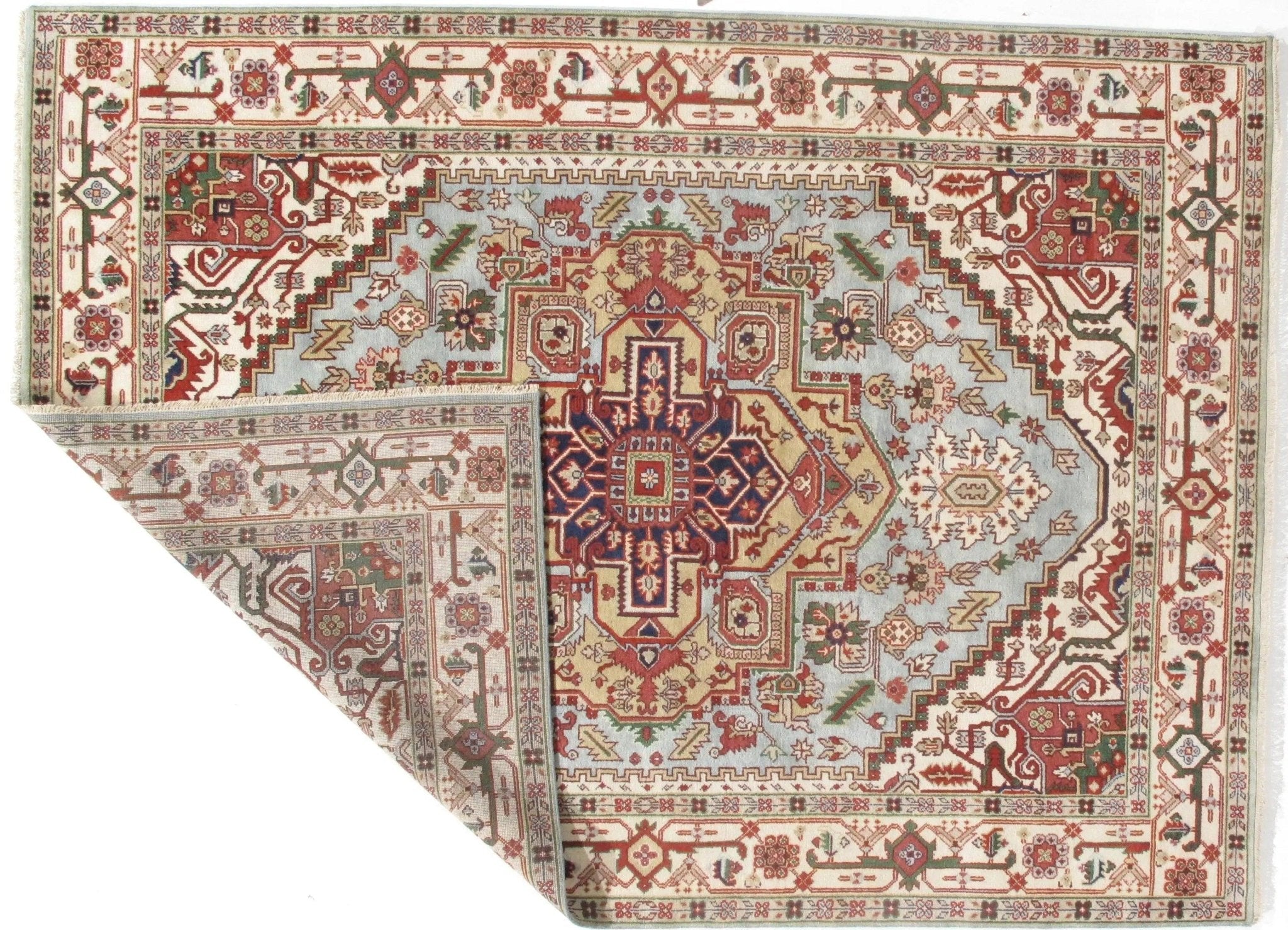 Canvello Light Blue Serapi Design Rug - 9' X 12'