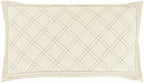 Beige bedding set king size in charcoal and cream with artisan woven linen fabric.