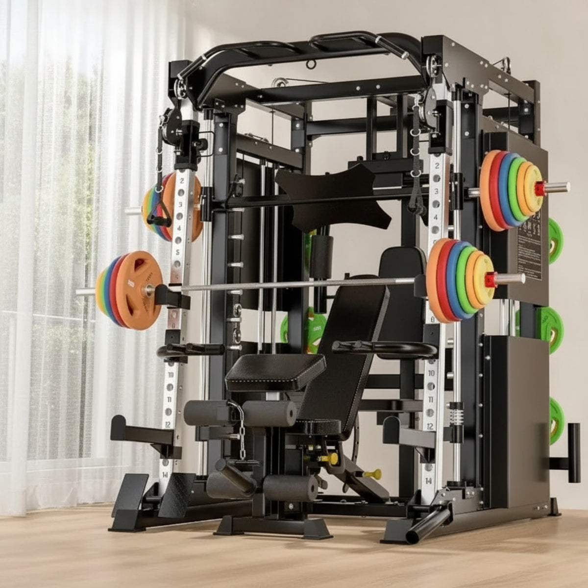 Professional Gym Smith Machine Set—Multi-Functional All-In-One Fitness Equipment for Professional Gyms